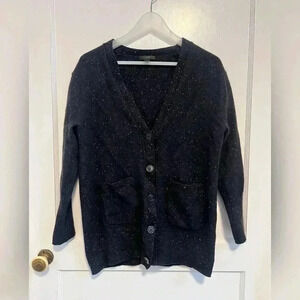J Crew Wool Speckled Capsule Wardrobe Cardigan Size M